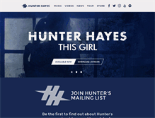 Tablet Screenshot of hunterhayes.com